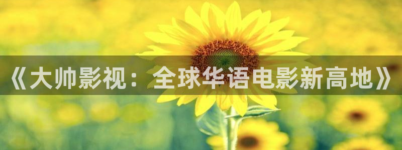 九九电影：《大帅影视：全球华语电影新高地》